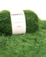 FORESTA цвет 1218 - зеленый. Состав: 56% меринос 14% альпака 30% нейлон. Метраж/вес мотка: 200м/100г