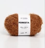 FORESTA цвет 1208 - рыжий. Состав: 56% меринос 14% альпака 30% нейлон. Метраж/вес мотка: 200м/100г